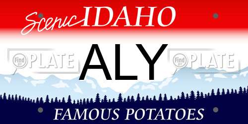 ALY Idaho License Plate