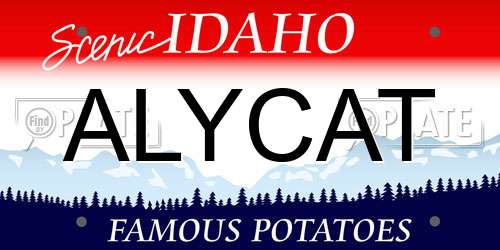 ALYCAT Idaho License Plate