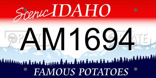 AM1694 Idaho License Plate