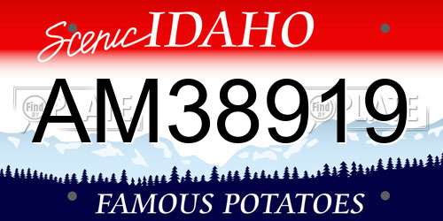 AM38919 Idaho License Plate