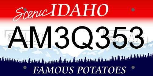AM3Q353 Idaho License Plate
