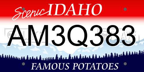 AM3Q383 Idaho License Plate