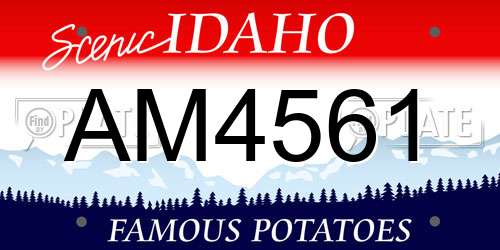 AM4561 Idaho License Plate