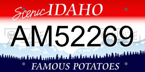 AM52269 Idaho License Plate
