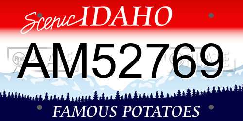 AM52769 Idaho License Plate