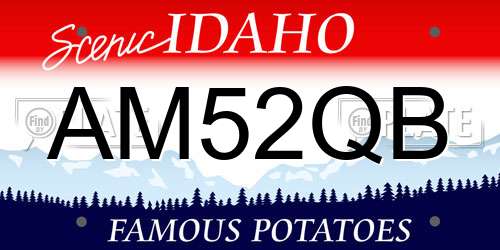 AM52QB Idaho License Plate