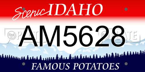 AM5628 Idaho License Plate