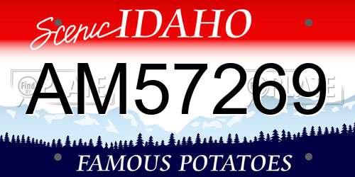 AM57269 Idaho License Plate