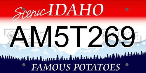 AM5T269 Idaho License Plate