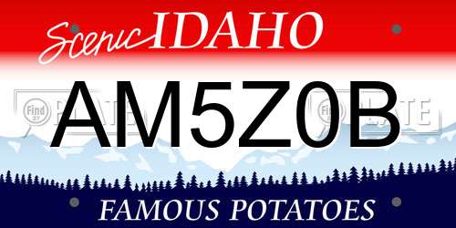 AM5Z0B Idaho License Plate