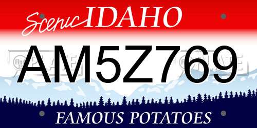 AM5Z769 Idaho License Plate