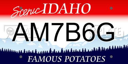 AM7B6G Idaho License Plate