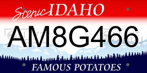 AM8G466 Idaho License Plate
