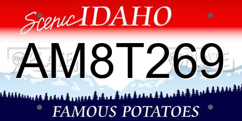 AM8T269 Idaho License Plate