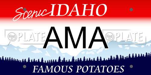 AMA Idaho License Plate