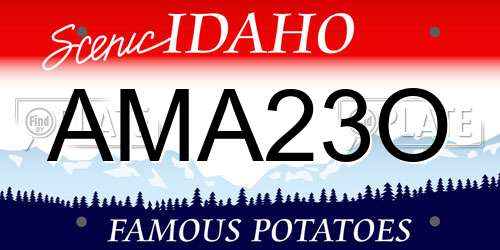 AMA23O Idaho License Plate