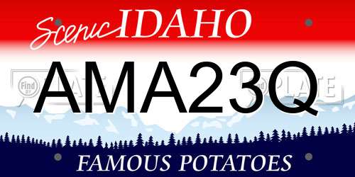 AMA23Q Idaho License Plate