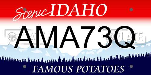 AMA73Q Idaho License Plate