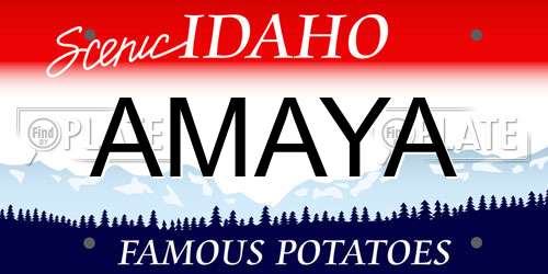 AMAYA Idaho License Plate