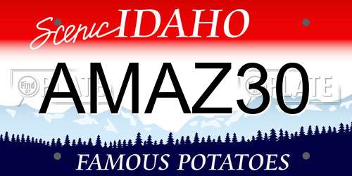 AMAZ30 Idaho License Plate