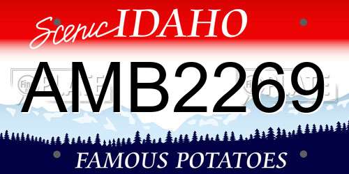 AMB2269 Idaho License Plate