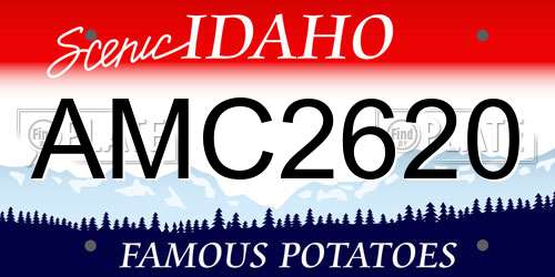 AMC2620 Idaho License Plate