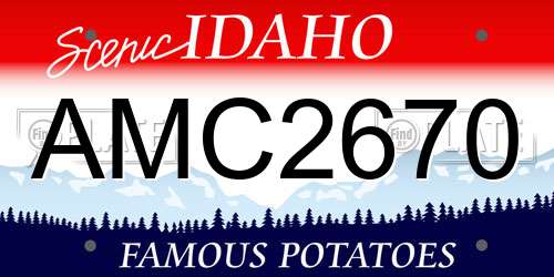 AMC2670 Idaho License Plate