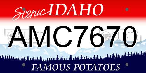 AMC7670 Idaho License Plate