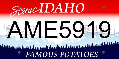 AME5919 Idaho License Plate
