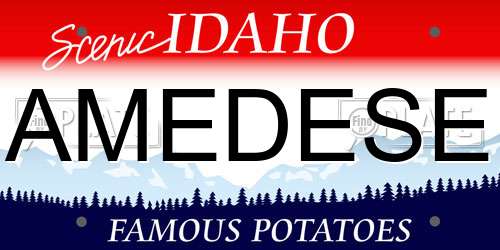 AMEDESE Idaho License Plate