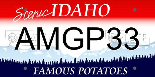 AMGP33 Idaho License Plate