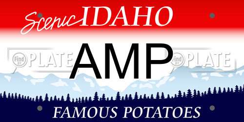 AMP Idaho License Plate
