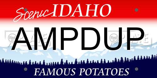 AMPDUP Idaho License Plate