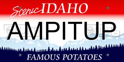 AMPITUP Idaho License Plate