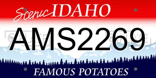 AMS2269 Idaho License Plate