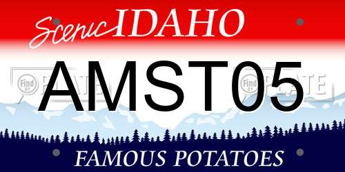 AMST05 Idaho License Plate