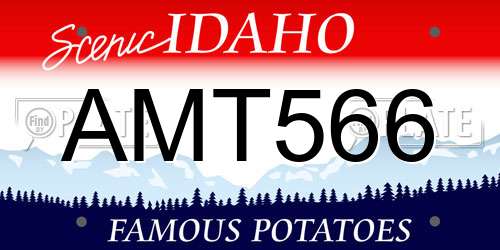 AMT566 Idaho License Plate