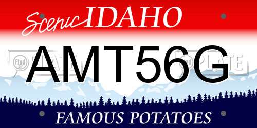 AMT56G Idaho License Plate