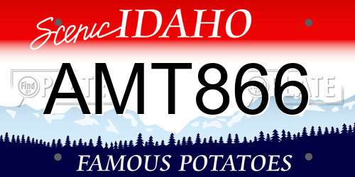 AMT866 Idaho License Plate