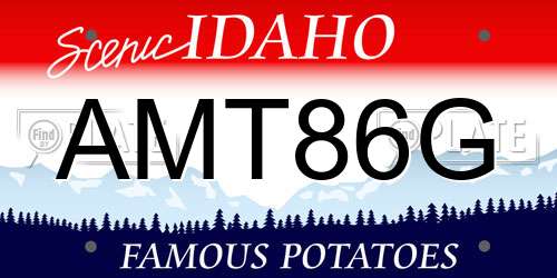 AMT86G Idaho License Plate