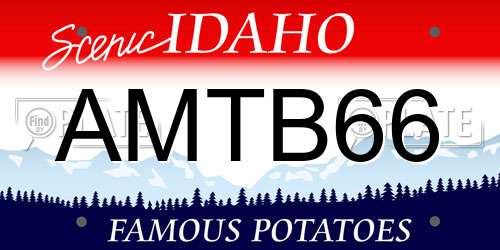 AMTB66 Idaho License Plate