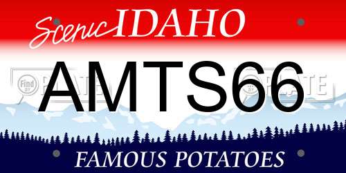 AMTS66 Idaho License Plate