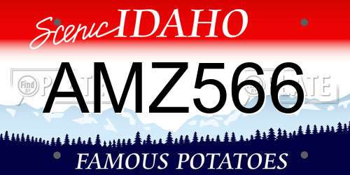 AMZ566 Idaho License Plate