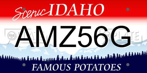AMZ56G Idaho License Plate