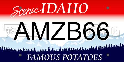 AMZB66 Idaho License Plate
