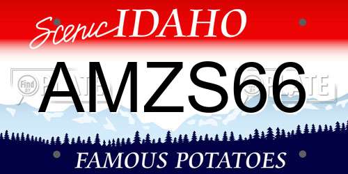 AMZS66 Idaho License Plate
