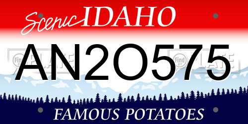 AN2O575 Idaho License Plate