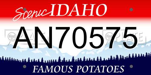 AN70575 Idaho License Plate