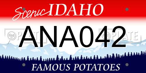 ANA042 Idaho License Plate