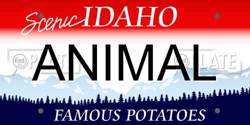 ANIMAL Idaho License Plate